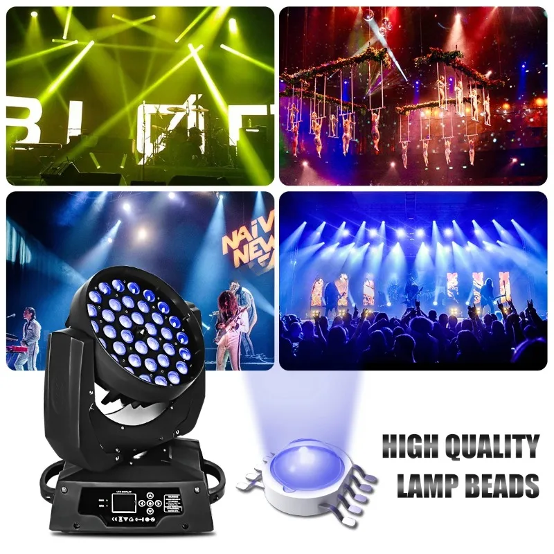 Dj Light Moving Head Stage - Lampu Sorot Bergerak LED Zoom Wash