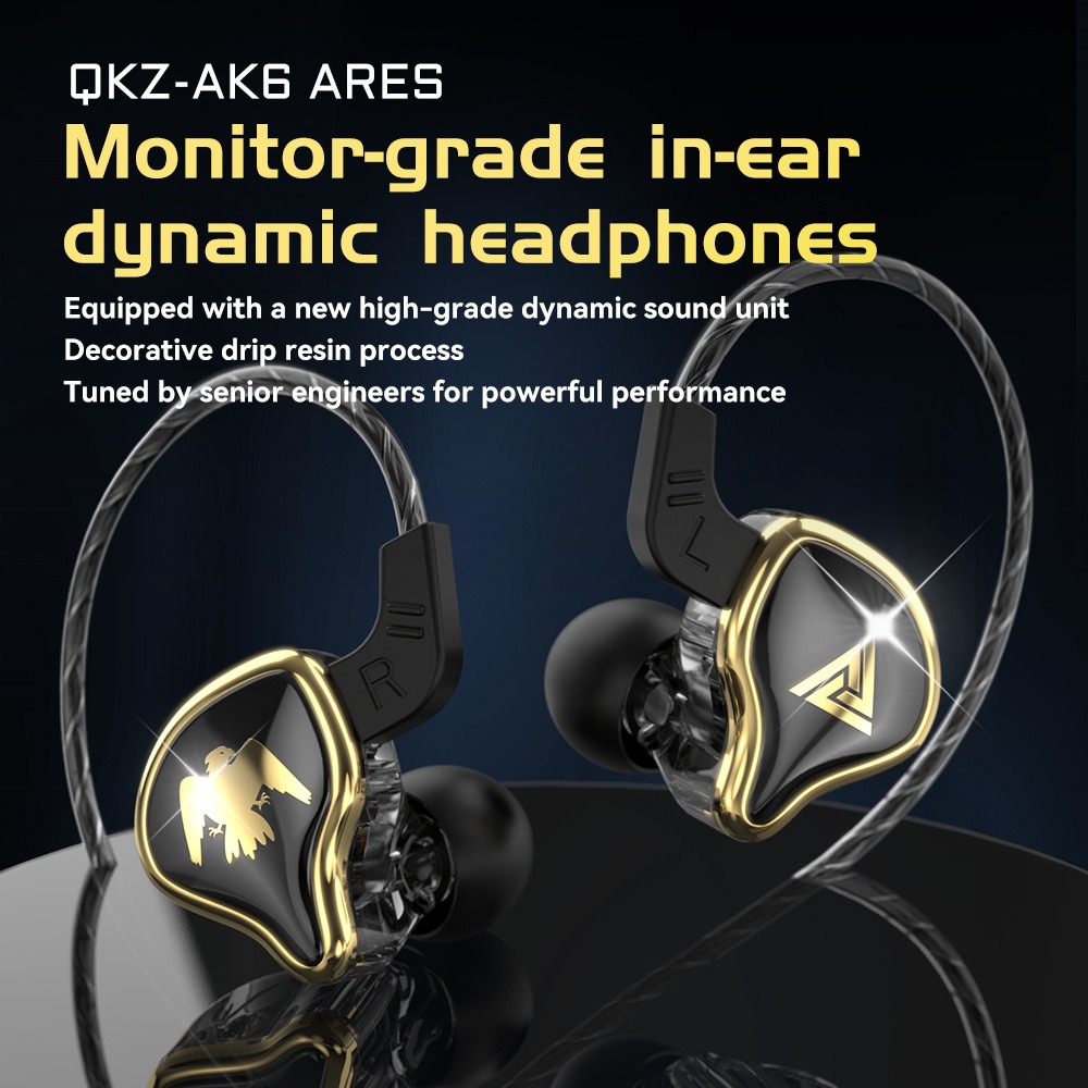 QKZ AK6 ARES Earphone In-ear 3 - Dj Headphones Professional ulasan dan harga