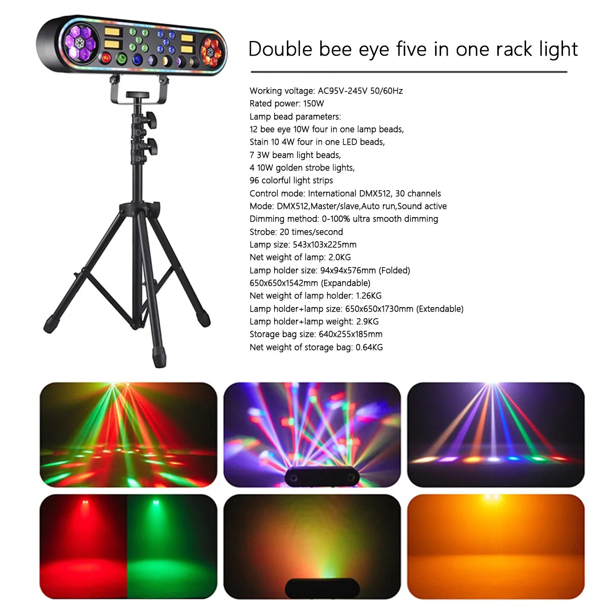 Lampu Disko 150W dengan Stand  - Dj Light Moving Head Stage ulasan dan harga