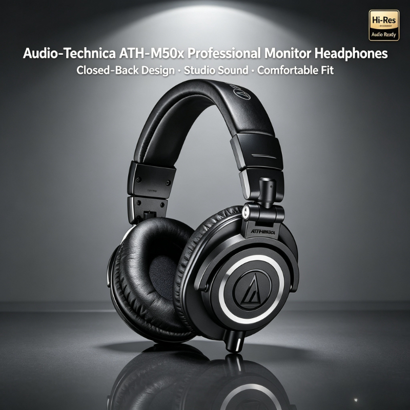 Audio-Technica ATH-M50X, Headp - Dj Headphones Professional ulasan dan harga